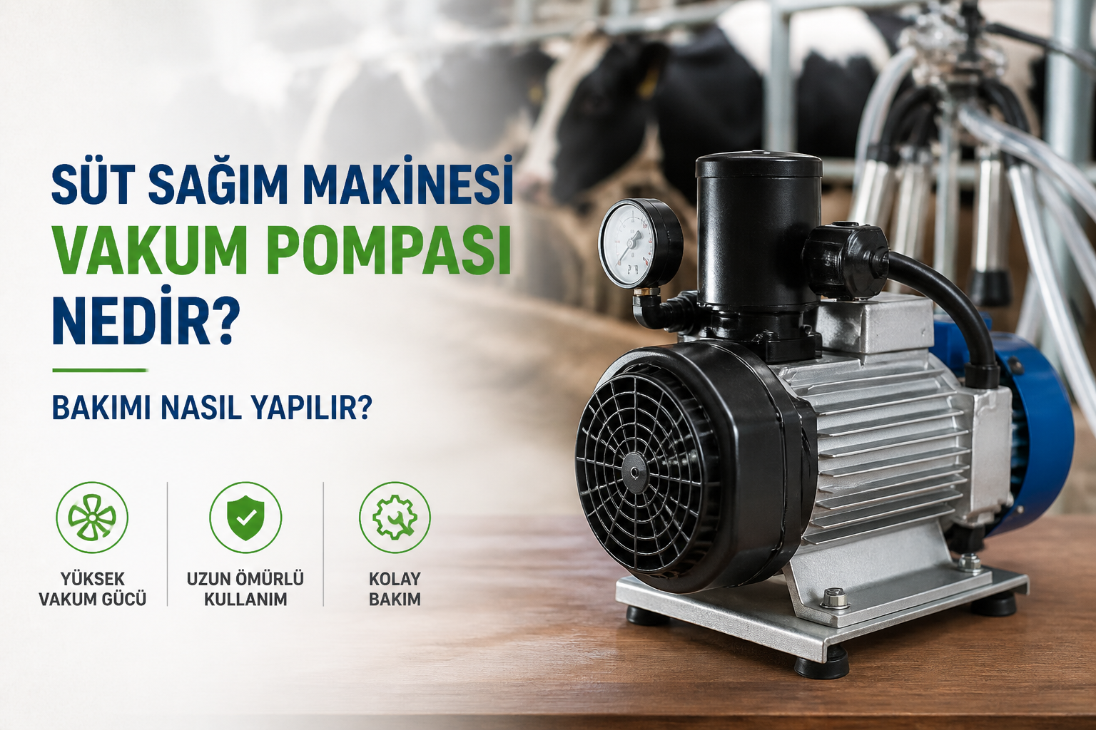Süt Sağım Makinesi Vakum Pompası Nedir? Bakımı Nasıl Yapılır?