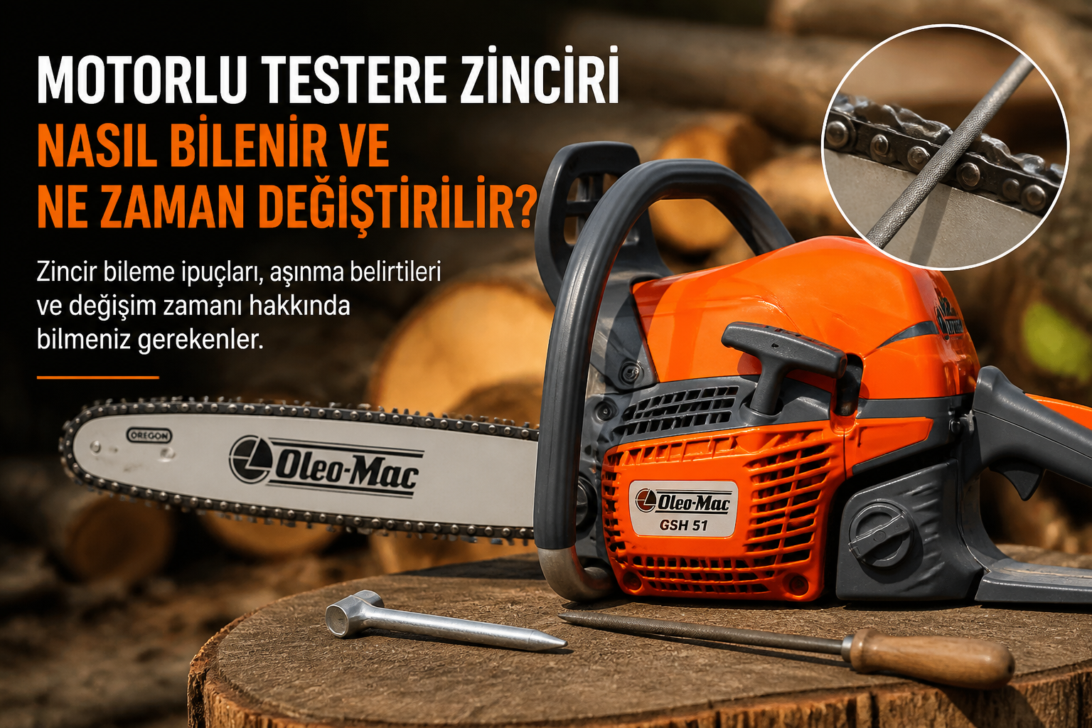 Motorlu Testere Zinciri Nasıl Bilenir ve Ne Zaman Değiştirilir?