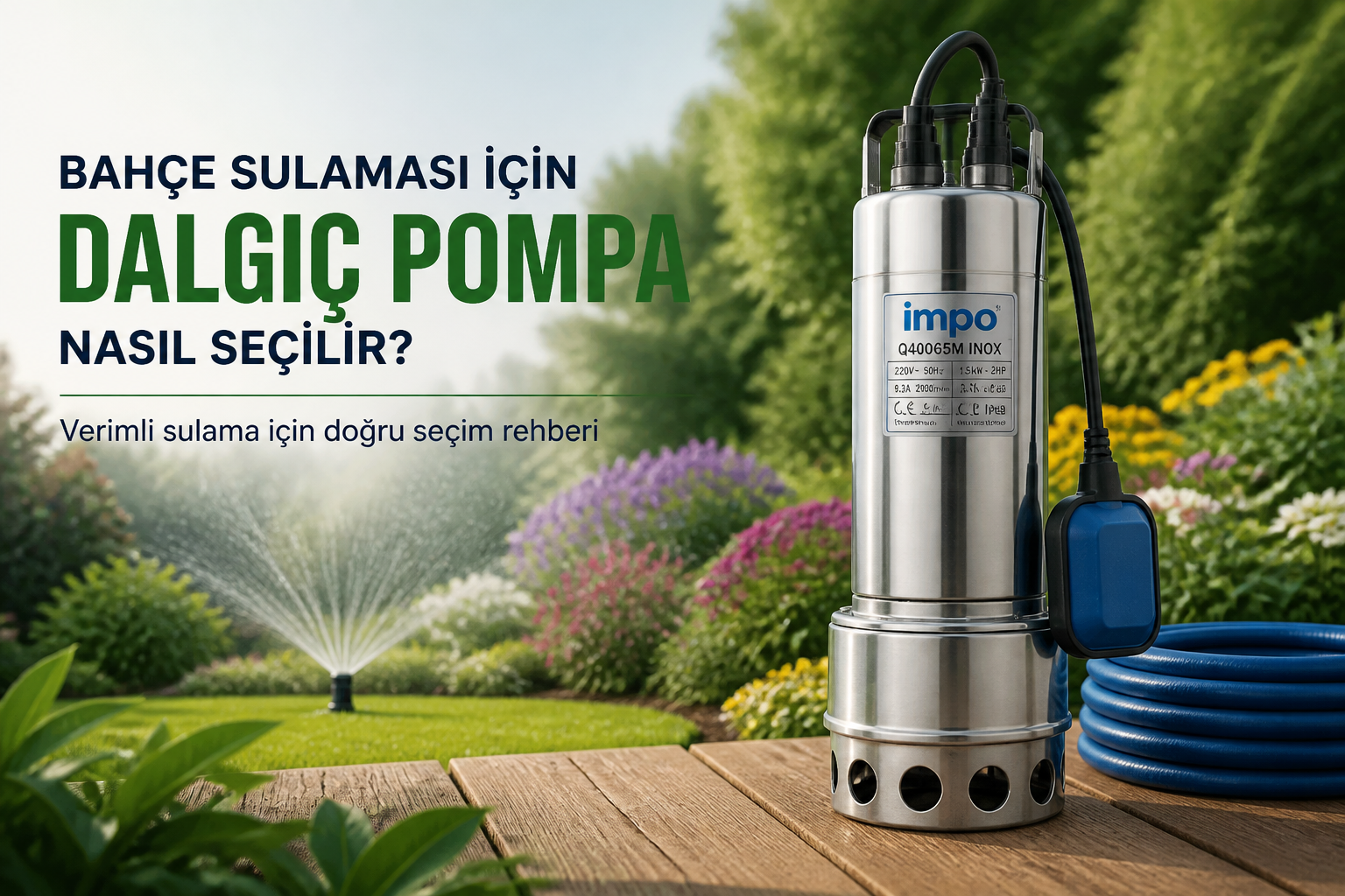 Bahçe Sulaması İçin Dalgıç Pompa Nasıl Seçilir?
