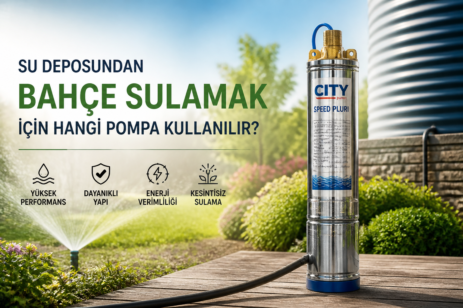 Su Deposundan Bahçe Sulamak İçin Hangi Pompa Kullanılır?
